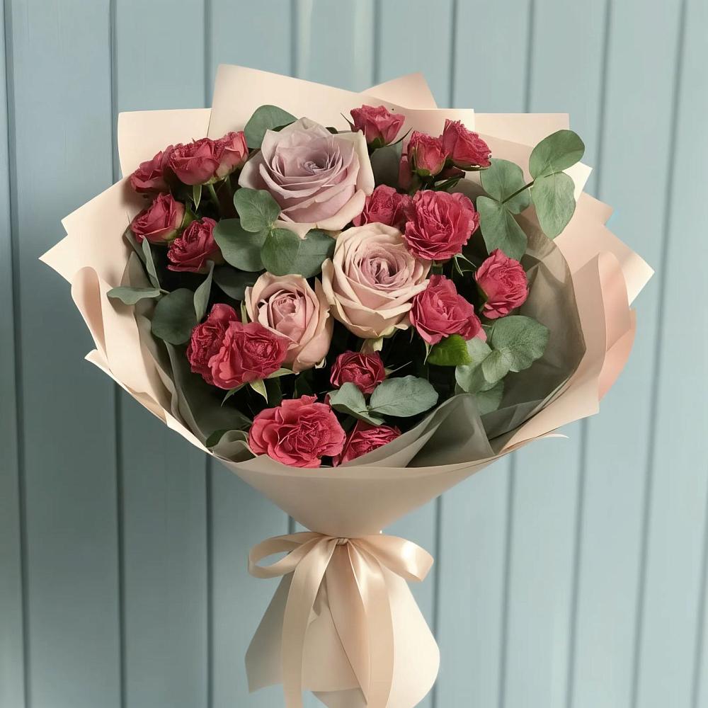 Букет цветов из: Гвоздики и Розы в Сорске