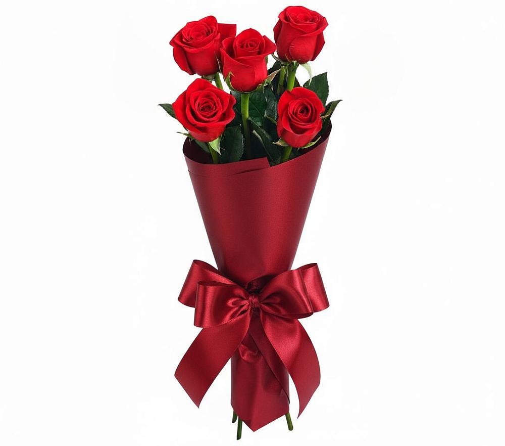 Букет 5 Красных роз Эдлесс Лав в Сорске