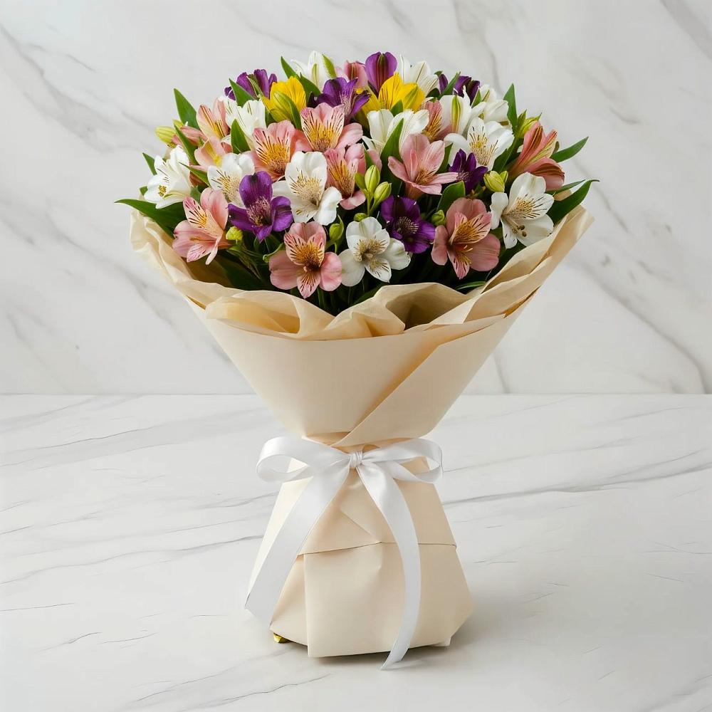 Букет цветов из: Альстромерии в Сорске