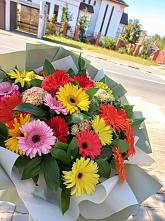 Букет цветов из:  Герберы #REPLACE_PRED# Сорске