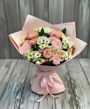Букет цветов из:  Гвоздики, Розы и Хризантемы в Сорске