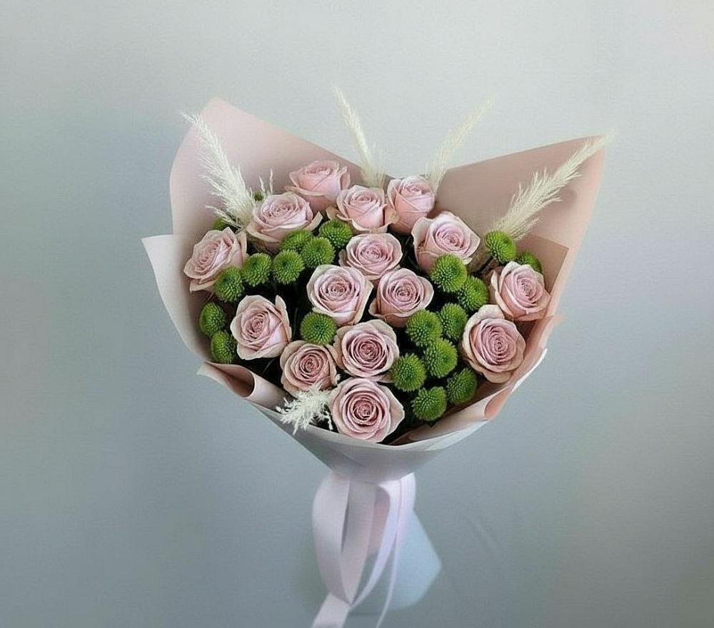 Букет цветов из: Розы и Хризантемы в Сорске