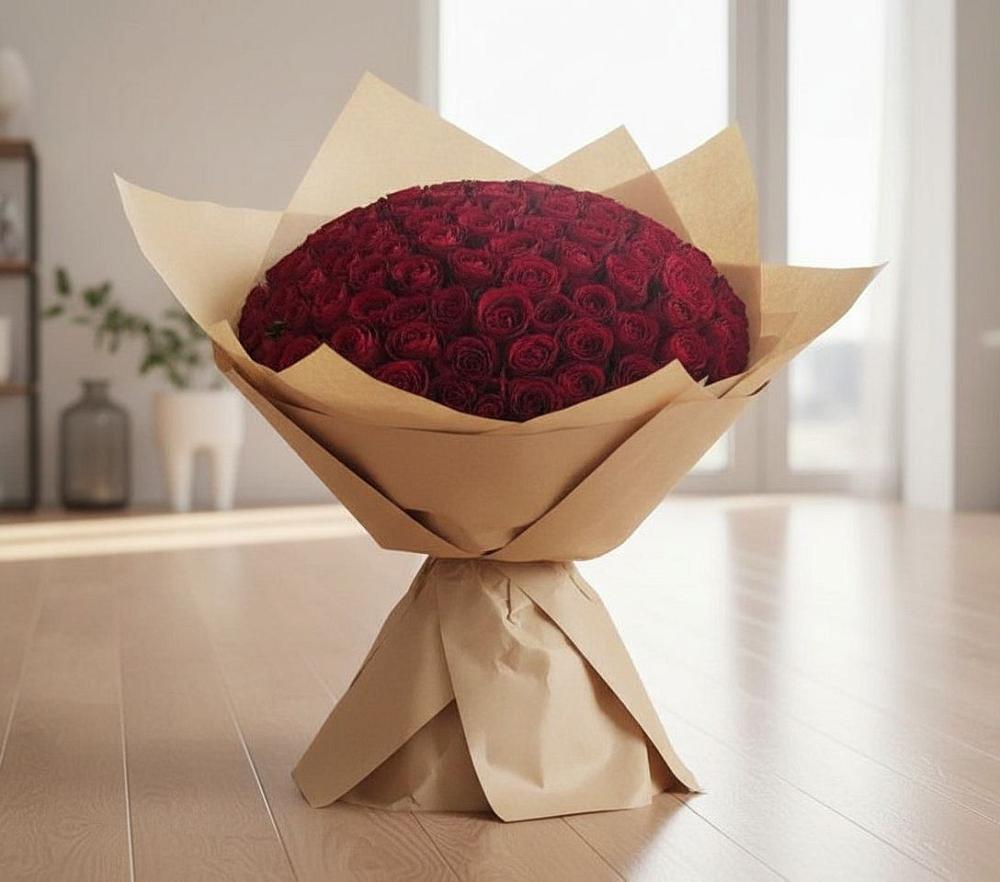 Букет 101 Красная роза в Сорске