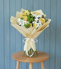 Букет цветов из:  Хризантемы и Розы #REPLACE_PRED# Сорске