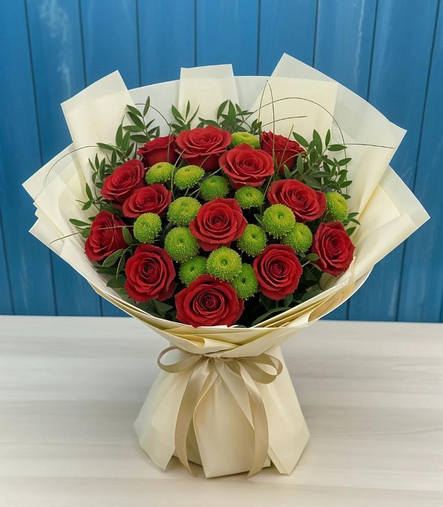 Букет цветов из: Розы и Хризантемы в Сорске